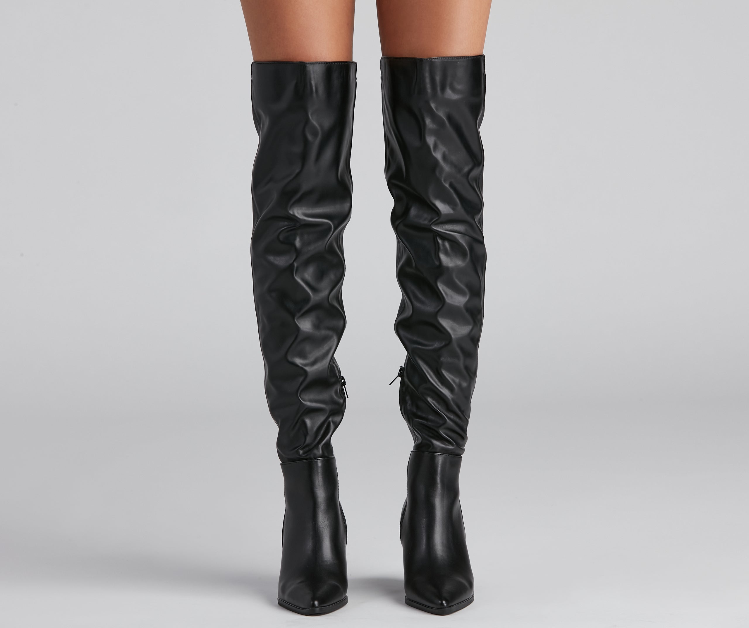 Tres Chic Faux Leather Boots