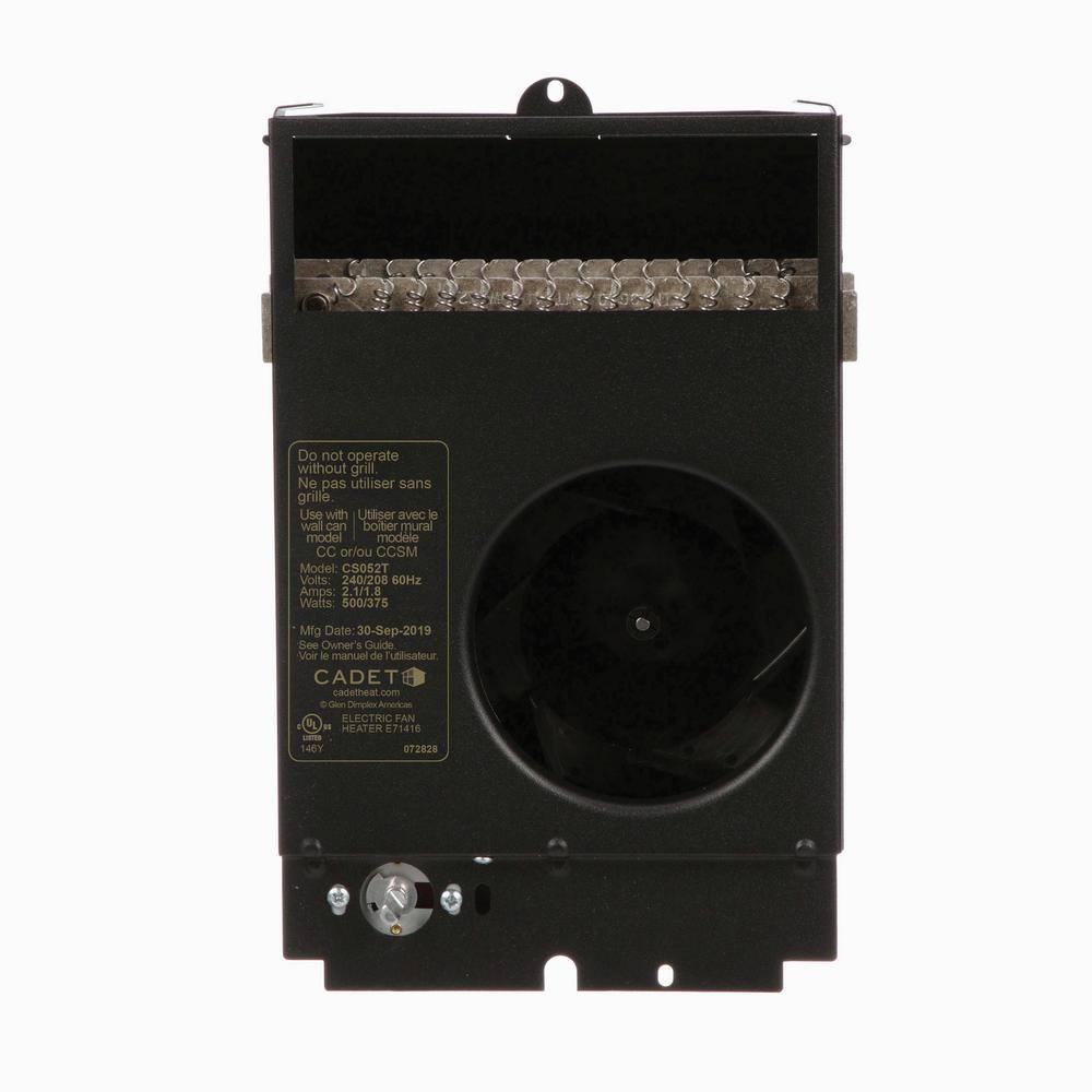 Cadet 240-volt 500-watt Com-Pak In-wall Fan-forced Replacement Electric Heater Assembly with Thermostat CS052T