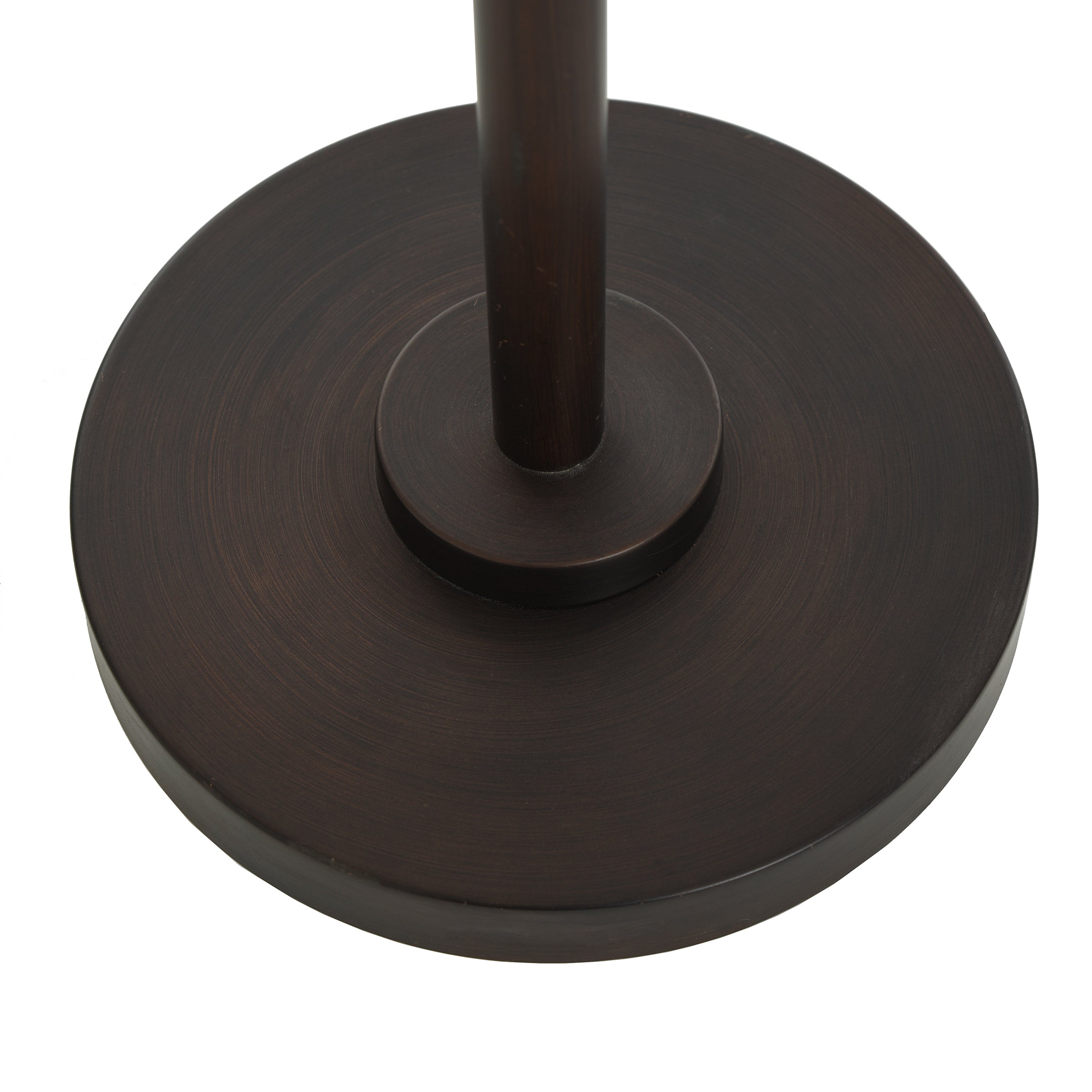 Floor Lamp - Bronze Finish - Amber Glass Shade