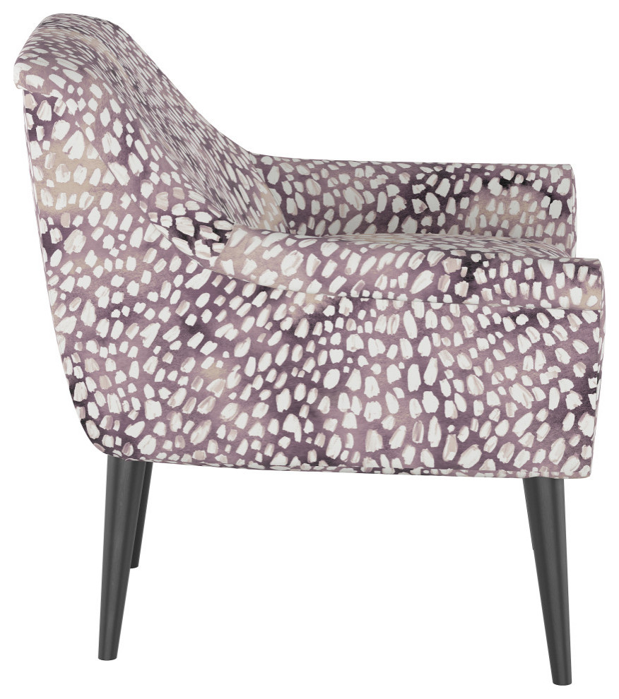 West Loop Chair  Aqua Dot Lavender   Midcentury   Armchairs And Accent Chairs   by Skyline Furniture Mfg Inc  Houzz