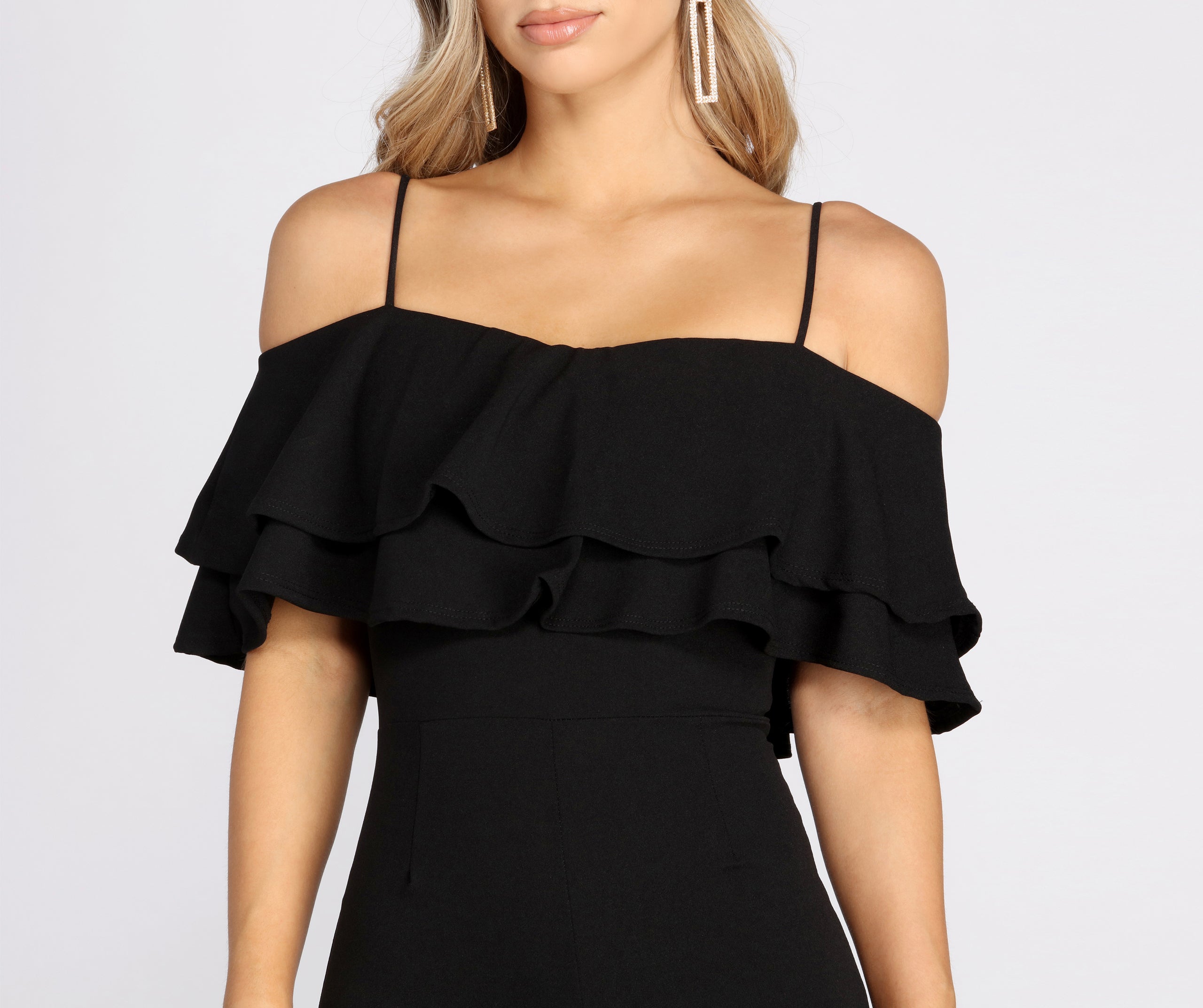 Off The Shoulder Popover Jumpsuit