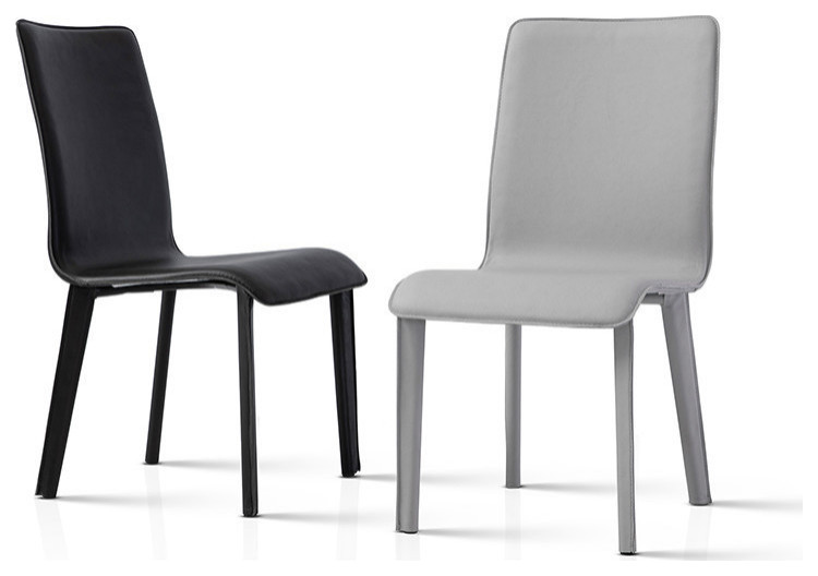 Perugia Top Grain Leather Side Chair   Contemporary   Dining Chairs   by Maria Yee Inc  Houzz