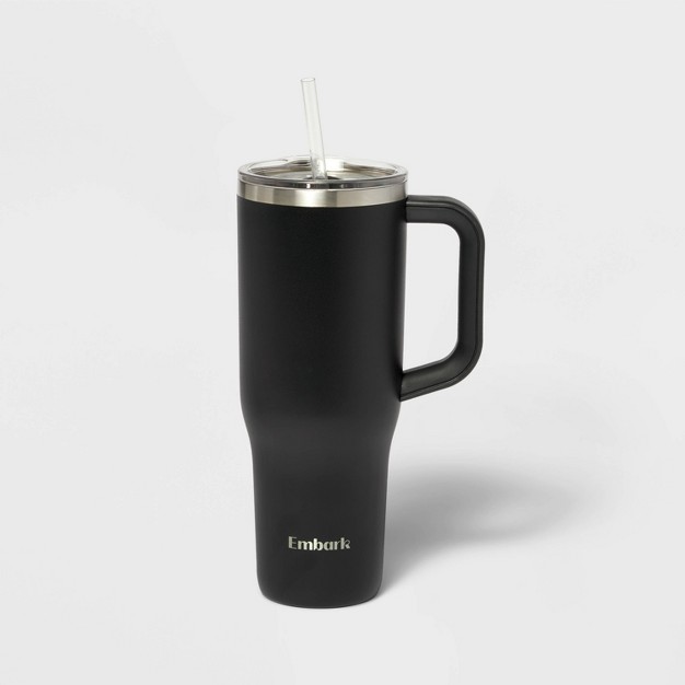 40oz Stainless Steel Straw Tumbler