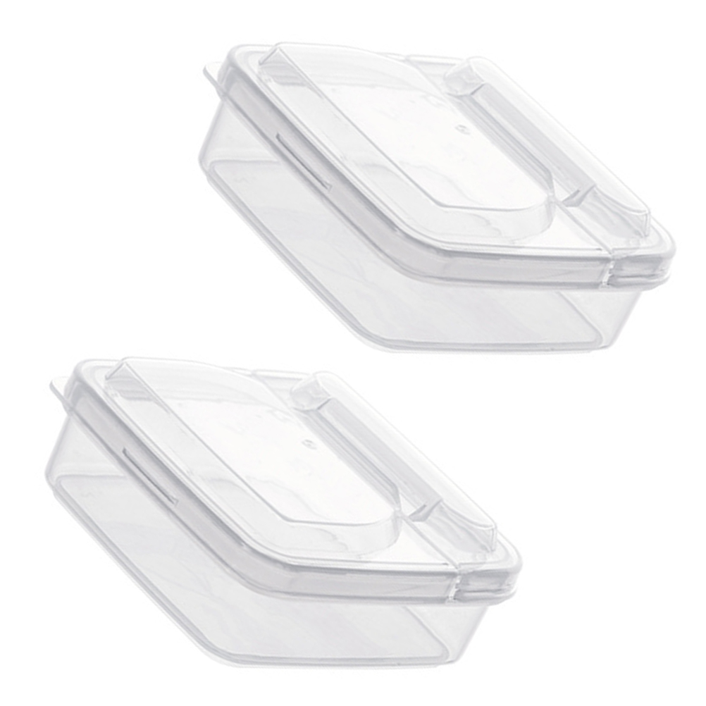 NUOLUX 2pcs Cheese Slice Cases Butter Boxes Food Serving Dishes Fresh-keeping Cases