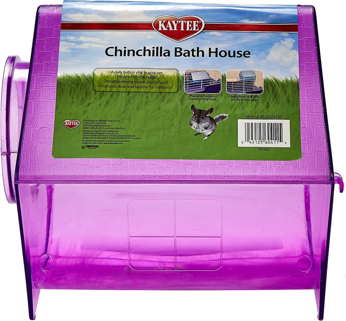 Kaytee Chinchilla Dust Bath House， Color Varies