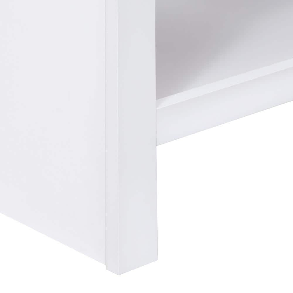 Glacier Bay Spa 245 in W x 188 in D x 355 in H Single Sink Bath Vanity in White with White Cultured Marble Top and Mirror