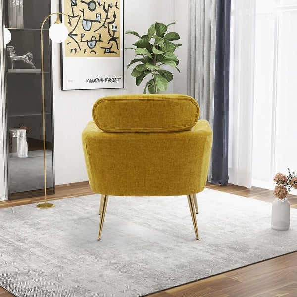 Modern Chenille Accent Chair Armchair Upholstered Reading Chair