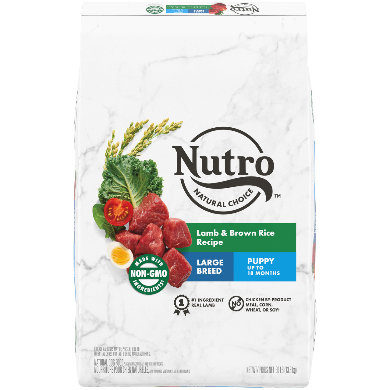 Nutro Natural Choice Large Breed Puppy Lamb and Brown Rice Dog Food， 30 Lbs.