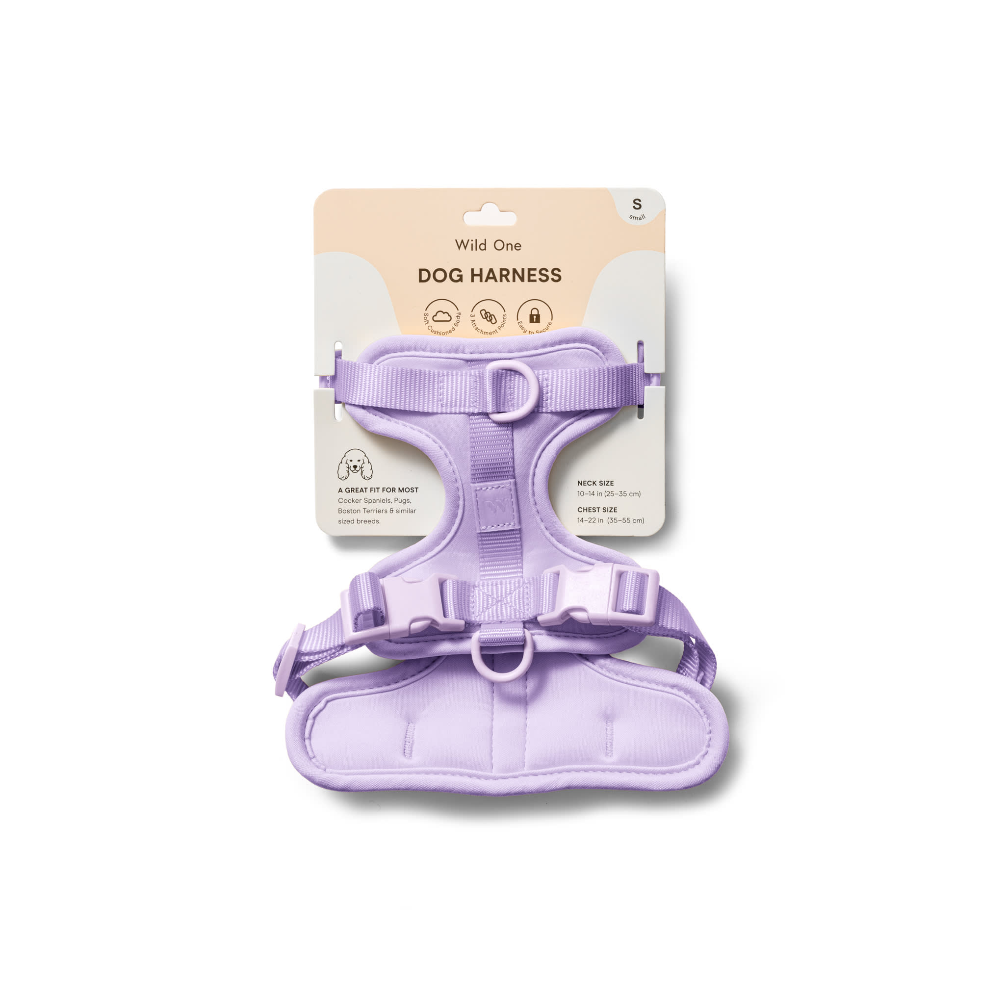 WILD ONE Lilac Dog Harness， Medium