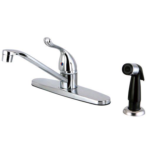 Kingston Brass FB5578YL Single-Handle Centerset Kitchen Faucet， Brushed Nickel