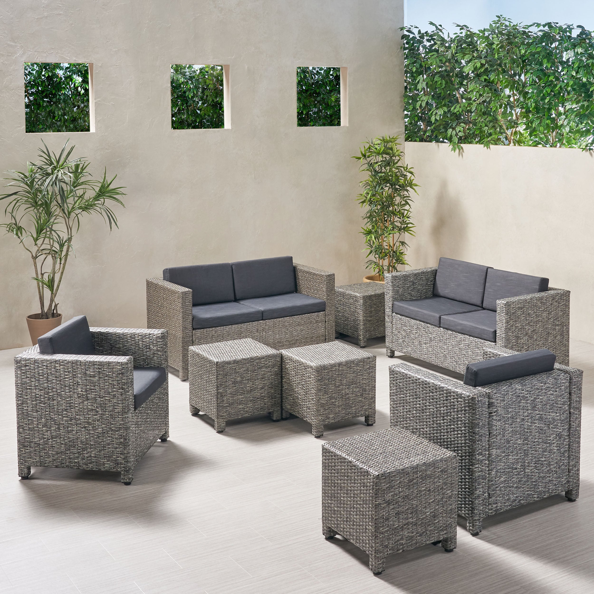 Venice 6-Seater Outdoor Sofa Set with Side Tables