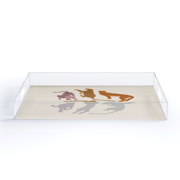 Iveta Abolina Adria Cheetahs Acrylic Tray Deny Designs