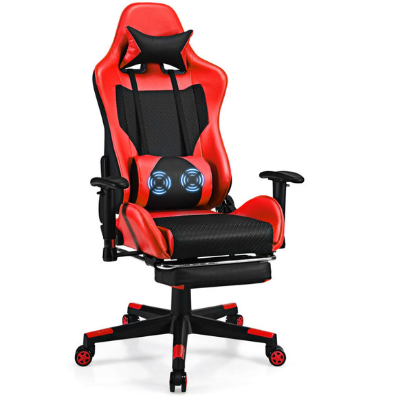 Costway 74285631 PU Leather Gaming Chair with USB ...