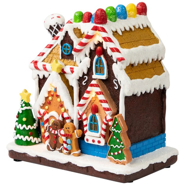 Led Lighted Gingerbread Christmas Candy House Village Display