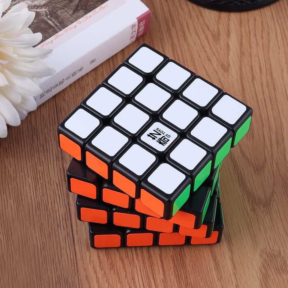 D-FantiX Qiyi 4x4 Speed Cube 4x4x4 Magic Cube Puzzle Toys Gifts for Kids Adults Challenge (Qiyuan W Version)