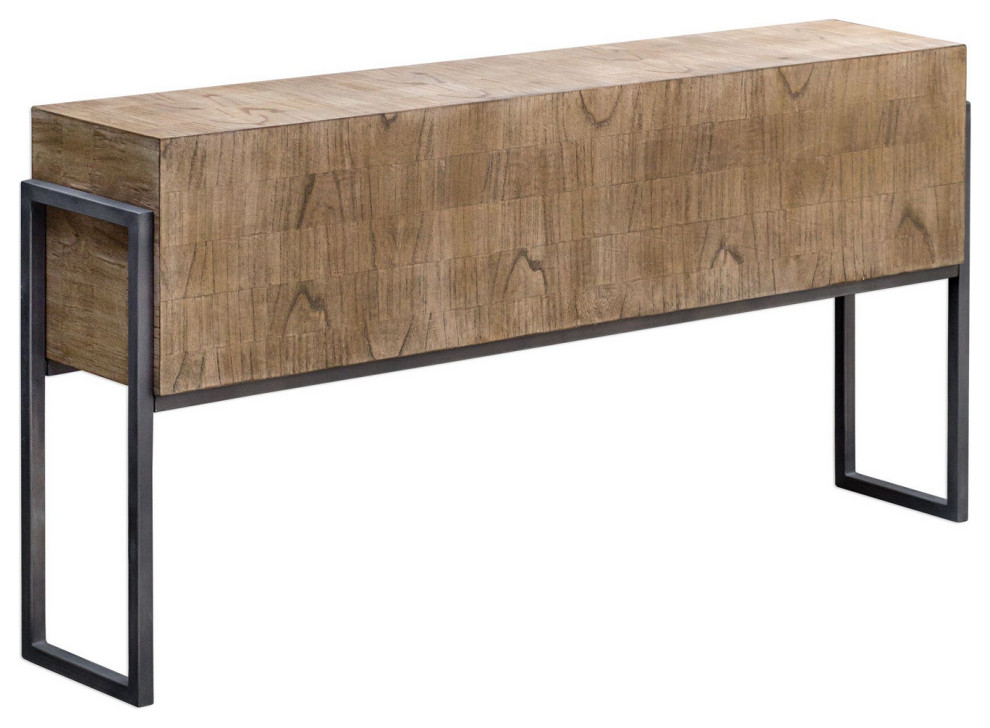 Uttermost 25402 Nevis Contemporary Console Table   Industrial   Console Tables   by Lighting and Locks  Houzz