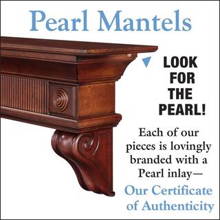 Pearl Mantels 6 ft. Distressed Cherry Cap-Shelf Mantel RPS7241670D