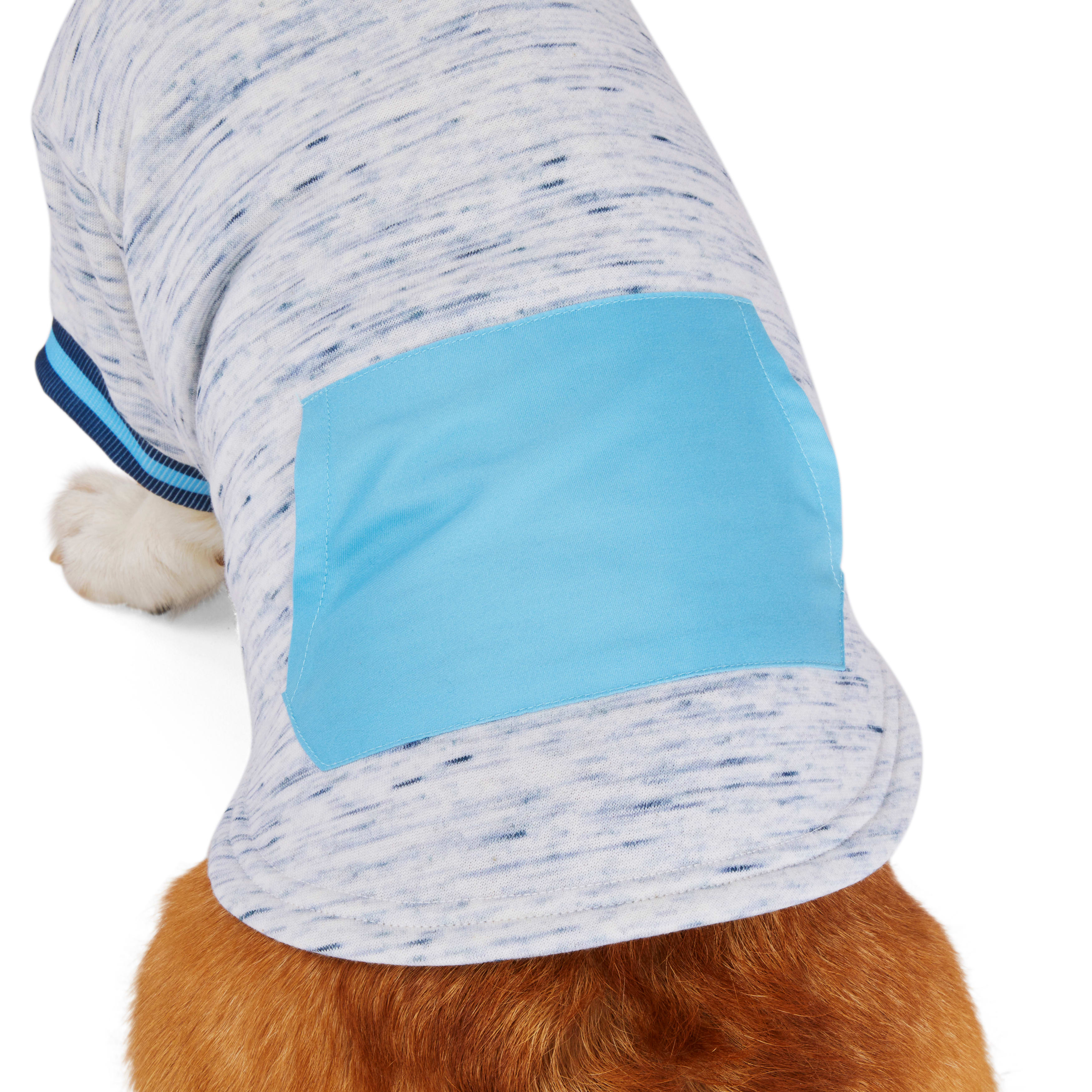 YOULY Blue Spacedye Dog Hoodie， X-Small