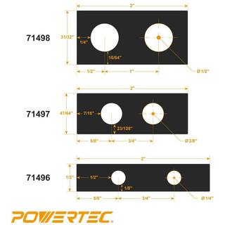 POWERTEC Ultimate Doweling Jig Kit - Precision Woodworking Series 71397