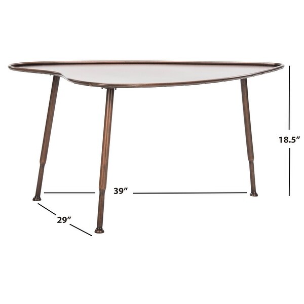 SAFAVIEH Tessa Heart Antique Copper Coffee Table - 39