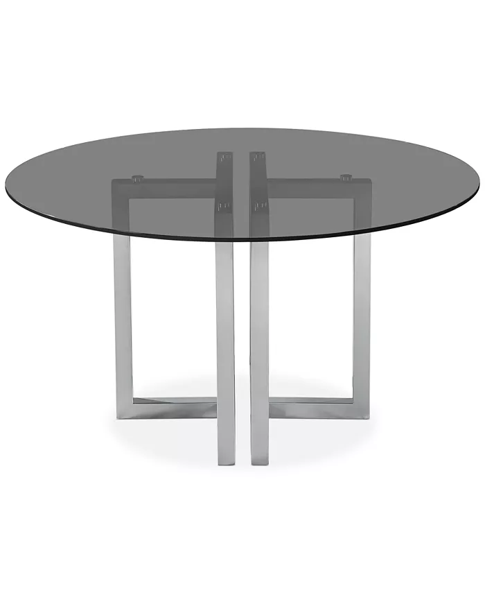 Furniture Emila 54 Round Glass Mix and Match Dining Table