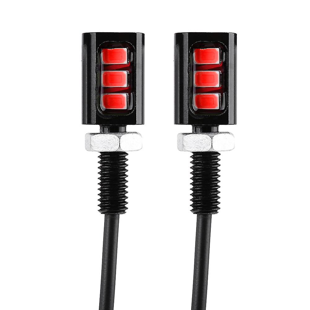 2x 12v Universal Car Motorcycle License Number Plate Screw Bolt Light Lamp Red Led