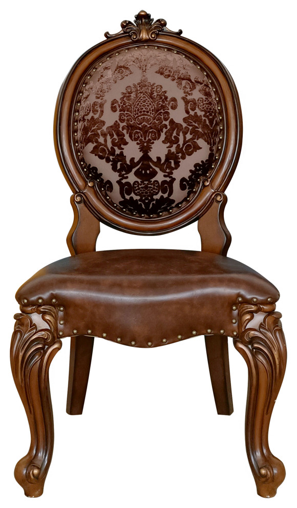 ACME Versailles  Side Chair (Set 2) in Cherry Finish   Victorian   Dining Chairs   by Acme Furniture  Houzz