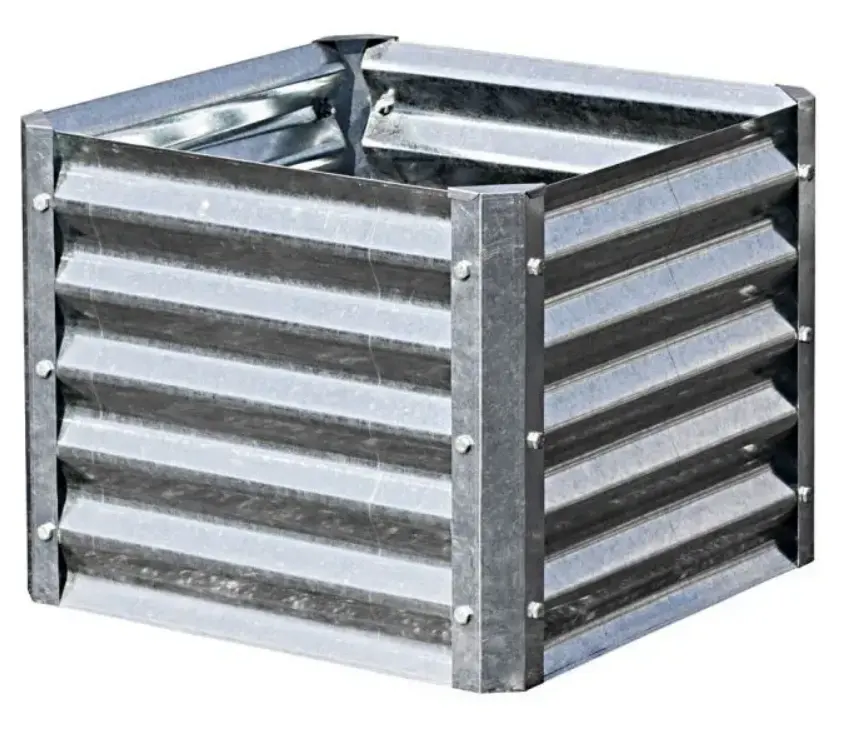 Home Restaurant Galvanized Metal Planter Raised Garden Beds For Gardening Vegetables Flower Garden Planter