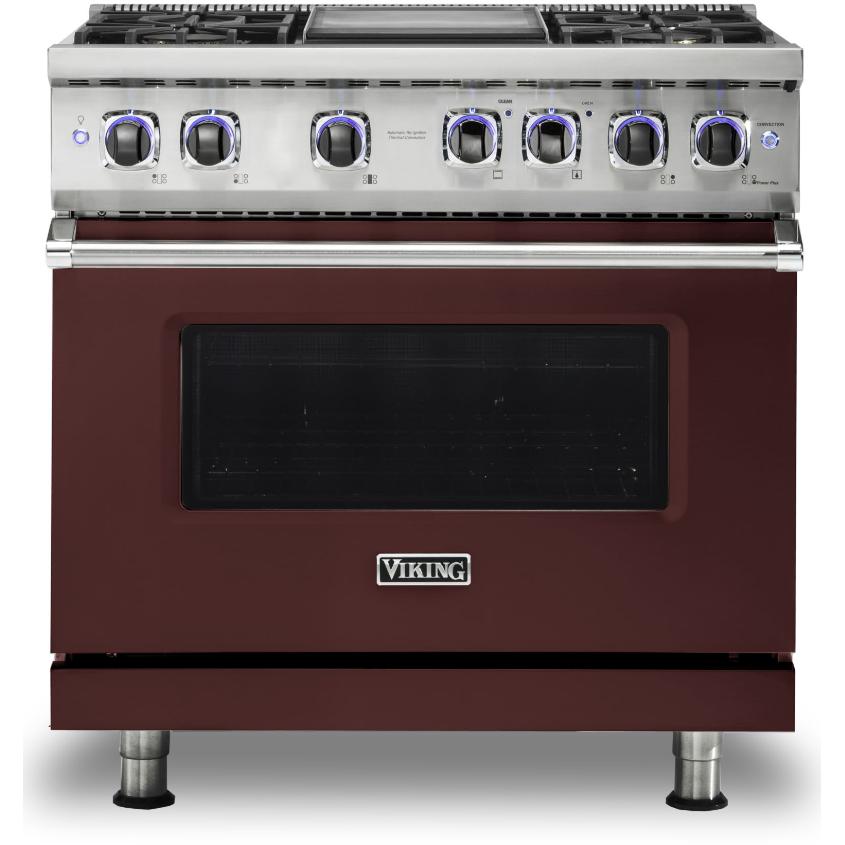 Viking 36-inch Freestanding Dual-Fuel Range with Elevation Burners CVDR7362-4GKA