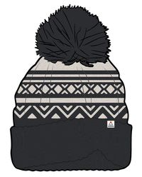 Lodge Recycled Bobble Hat - Black