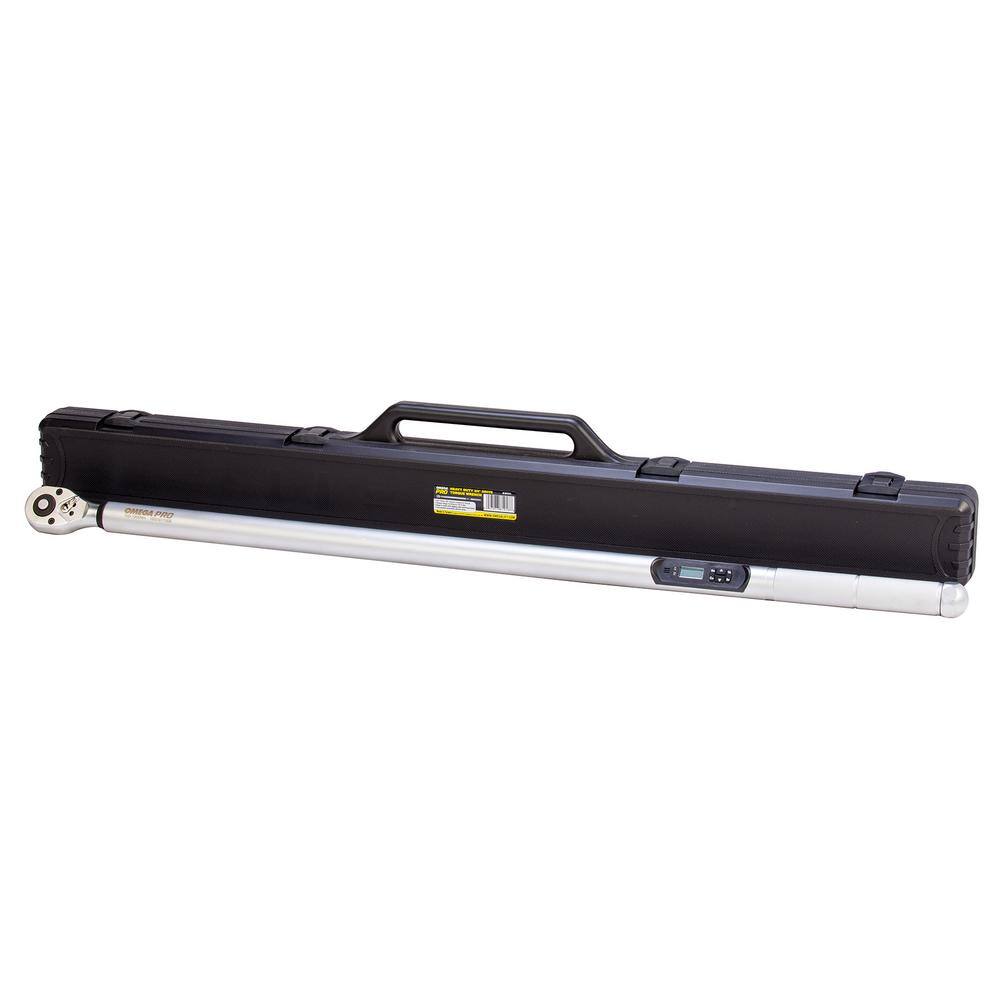 Omega 34 in. Drive Torque Wrench Reversible Ratcheting with 74 ft.lbs. to 737 ft.lbs. Blow Molded Case 83031