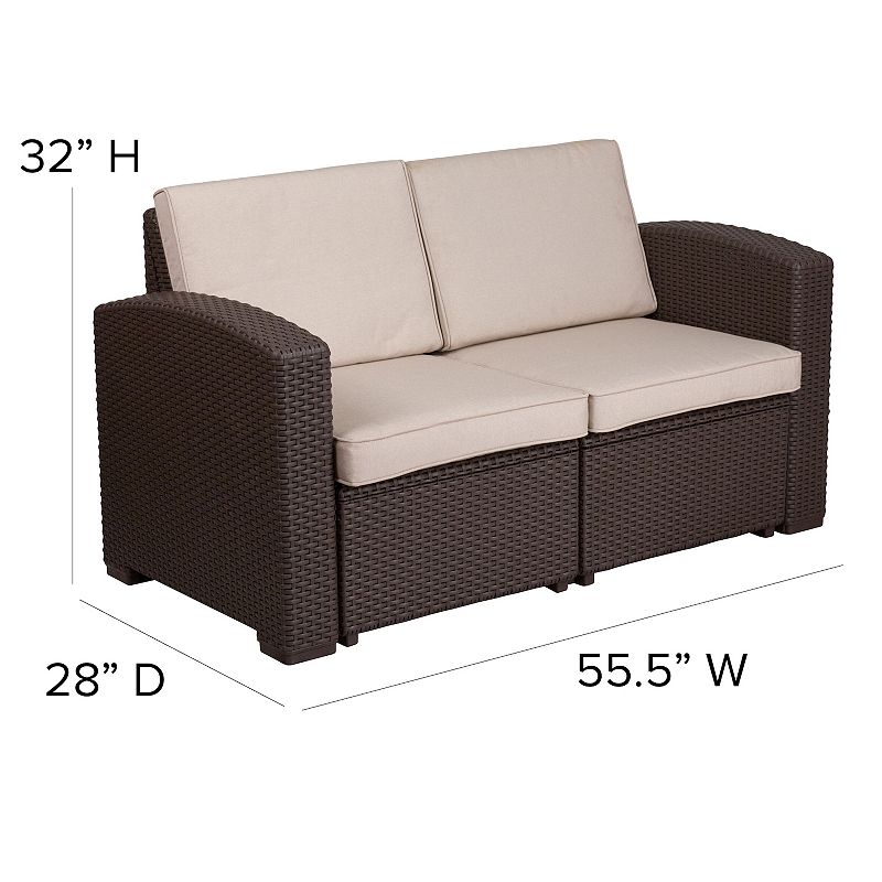 Flash Furniture Patio Loveseat