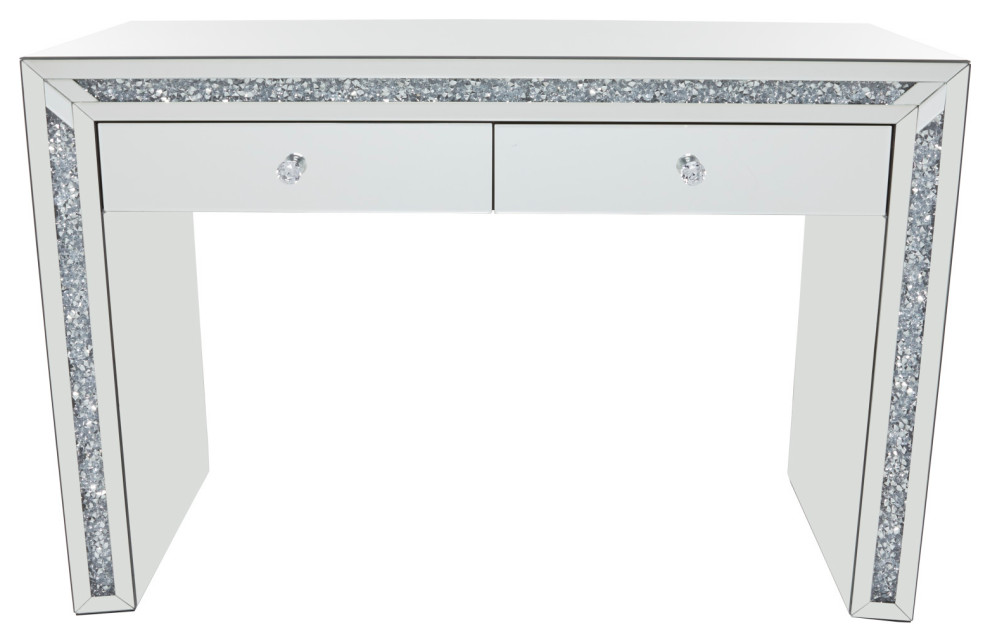 Glam Silver Wood Console Table 560598   Contemporary   Console Tables   by Brimfield  ampMay  Houzz