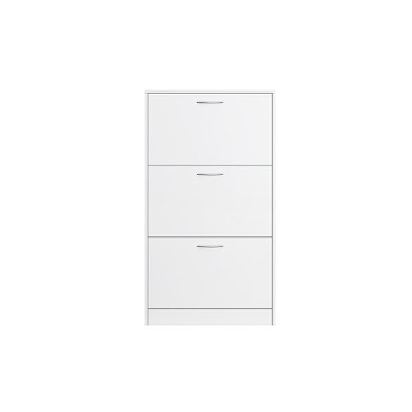 3 Tier Shoe Storage Cabinet for Entryway White|White - - 37132332