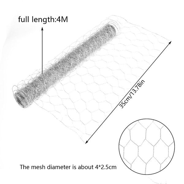 Willstar Chicken Wire Poultry Wire Netting Hexagonal Galvanized Mesh Garden Fence Barrier for Pet Rabbit Chicken Fencing