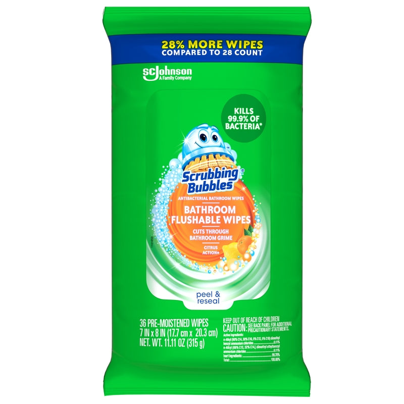 FLUSHBL WIPE CITRUS 36CT