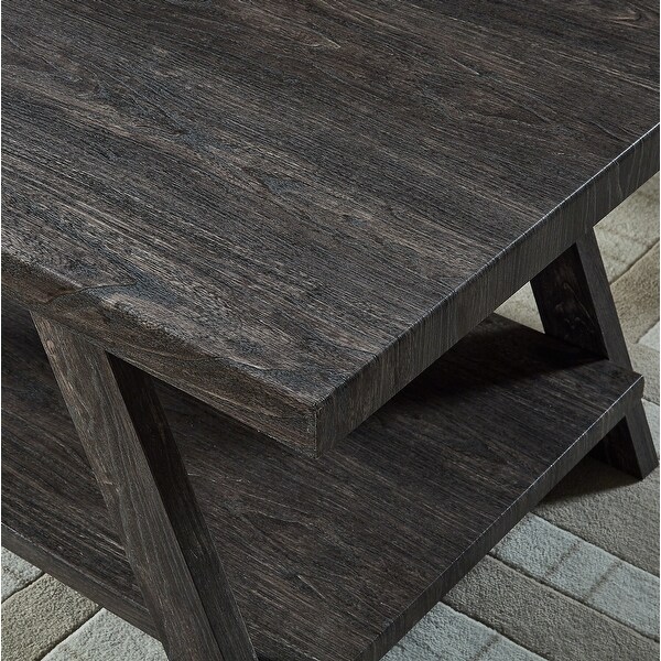 The Gray Barn Cedar Ridge Contemporary Replicated Wood Shelf End Table