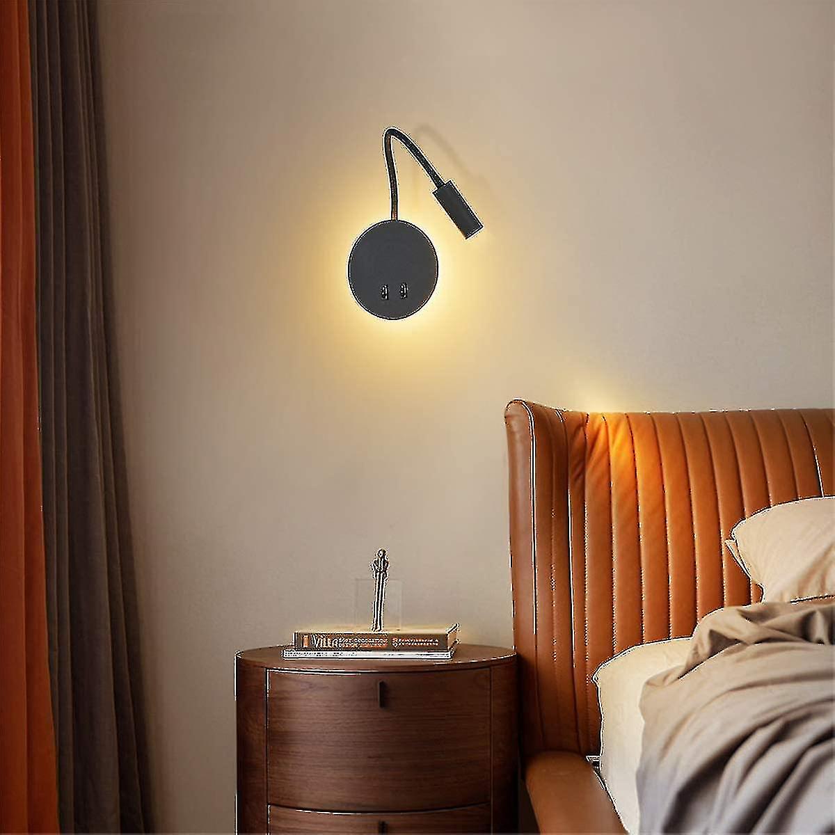 3w+8w Led Bedside Lamp Reading Led Flexible Swan Reading Lamp