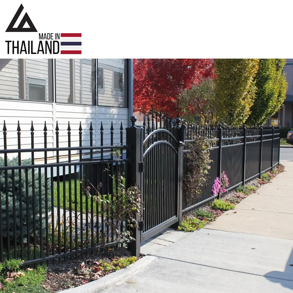 MADE IN THAILAND Factory Directly Supply aluminum fence new design cheap wrought iron fence panel