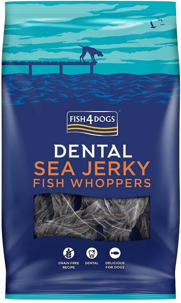 Fish4Dogs Dental Sea Jerky Fish Whoppers Grain-Free Dental Dog Treats