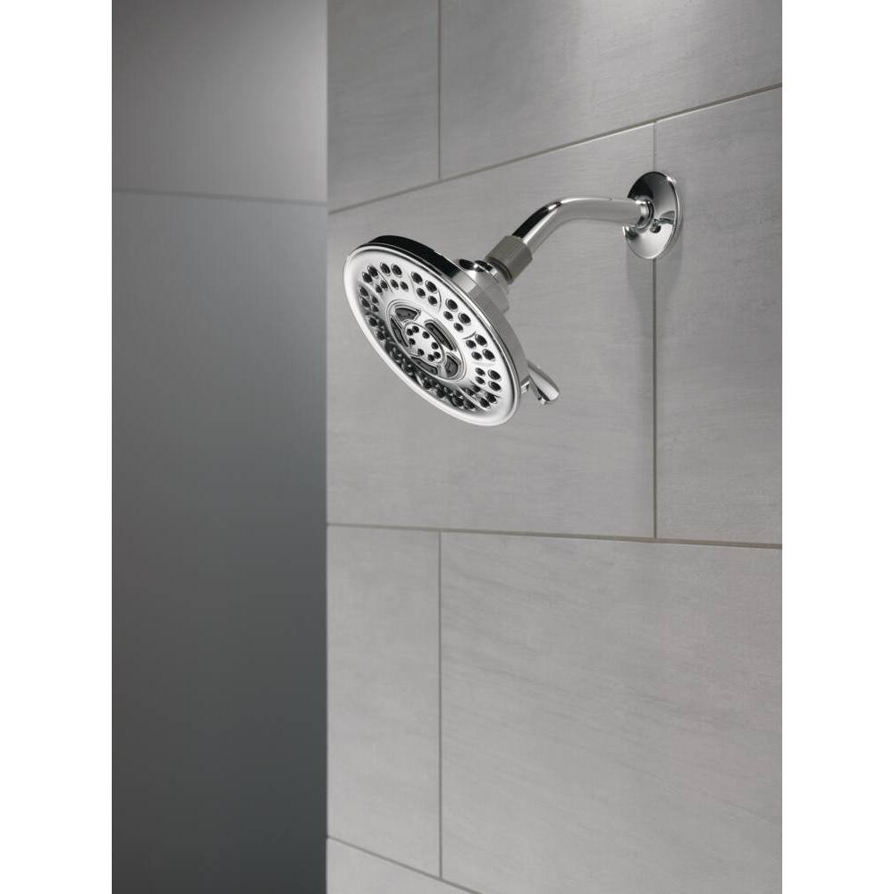 Delta 8-Spray Patterns 1.75 GPM 6 in. Wall Mount Fixed Shower Head in Chrome 75899