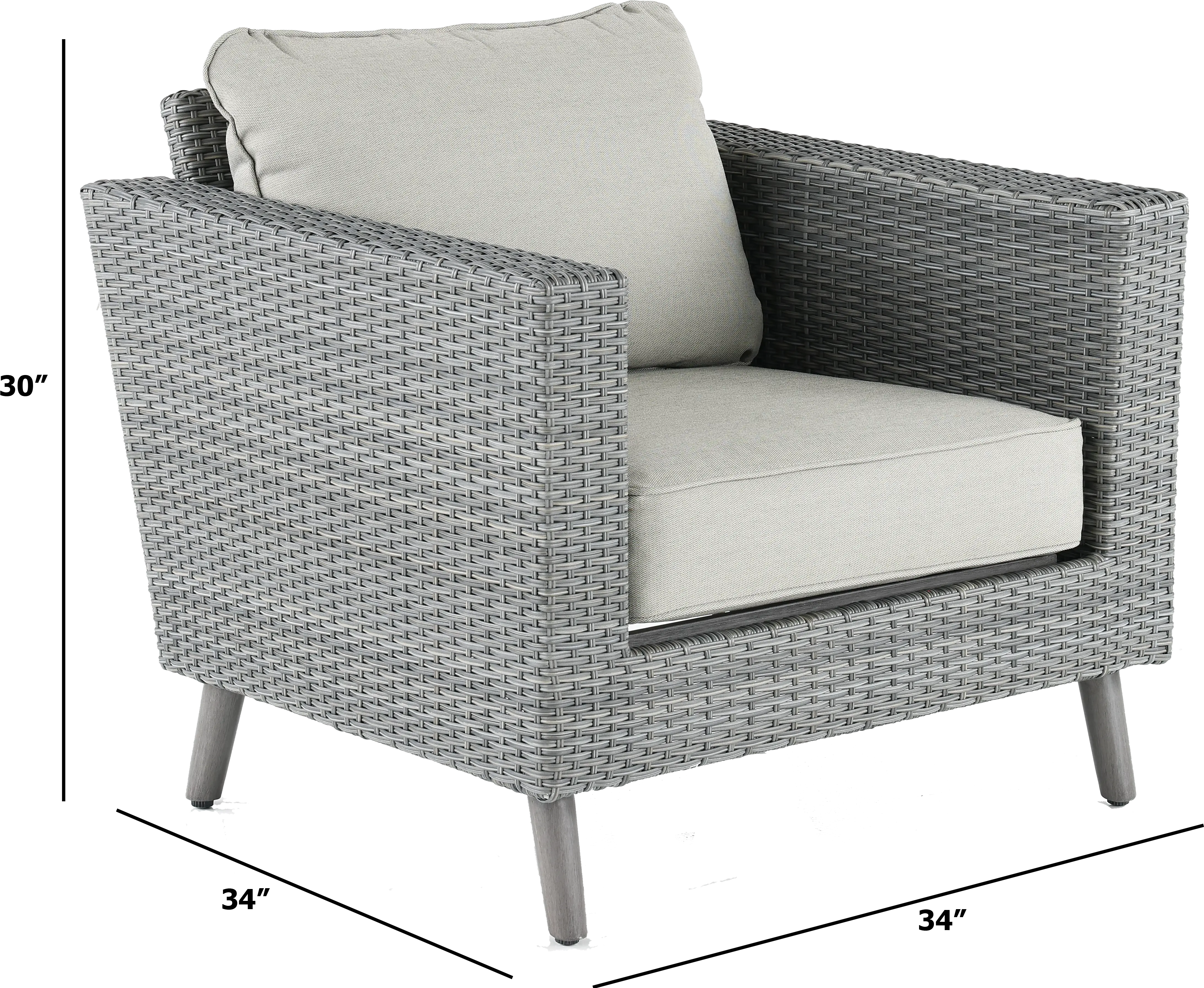 Drew and Jonathan Home Evans Gray Patio Chair