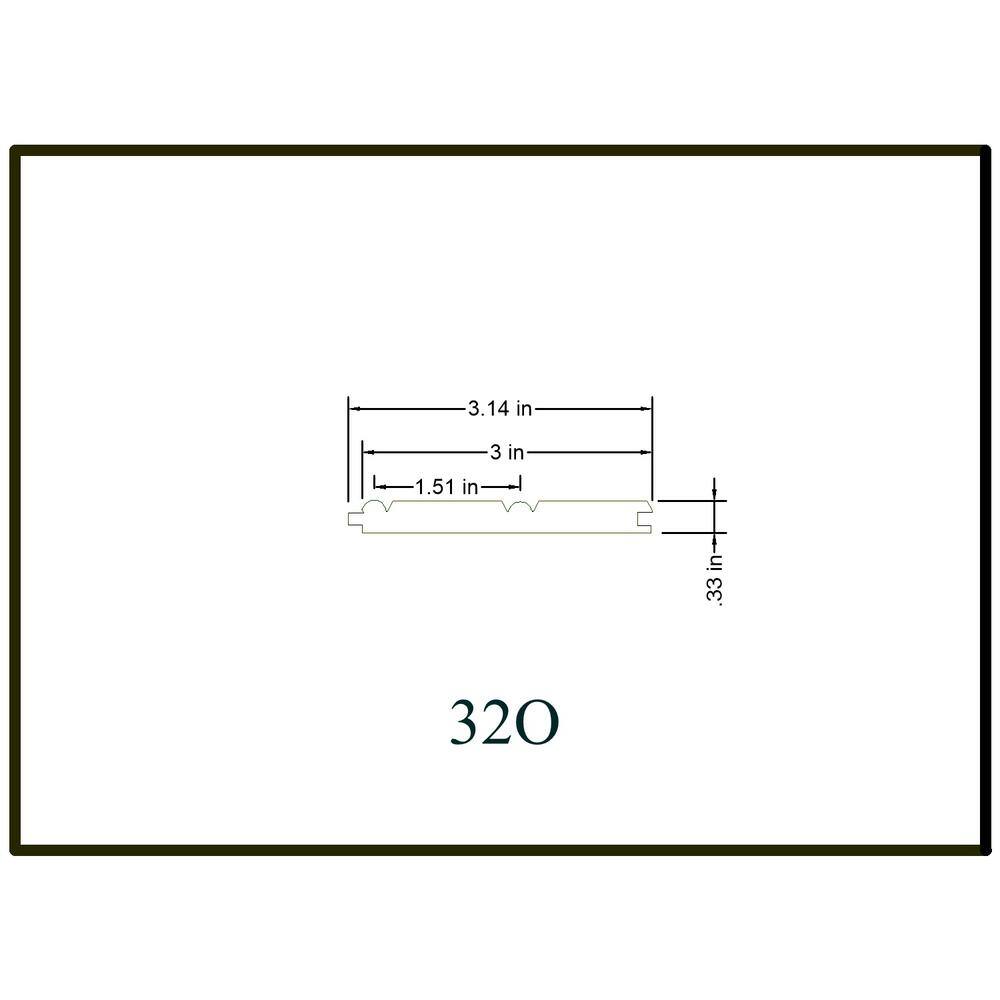 HOUSE OF FARA 516 in. x 3-18 in. x 32 in. Oak Tongue and Groove Wainscot (6-Piece) W32O