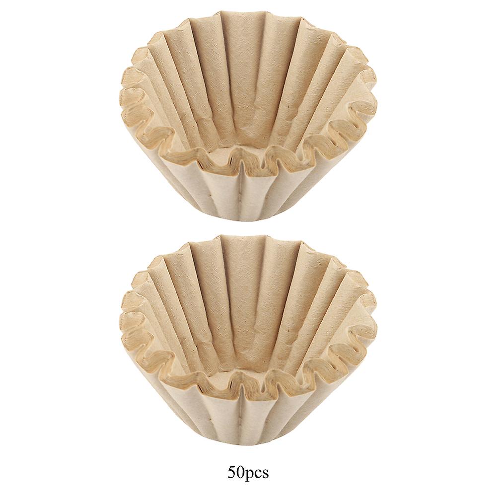 50pcs Disposable Wood Fiber Coffee Filters Cup Replacement (s)