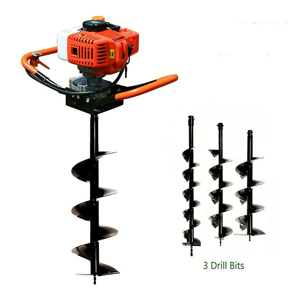 52cc Gas Powered Earth Auger Post Hole Digger Borer Fence Ground Drill 4