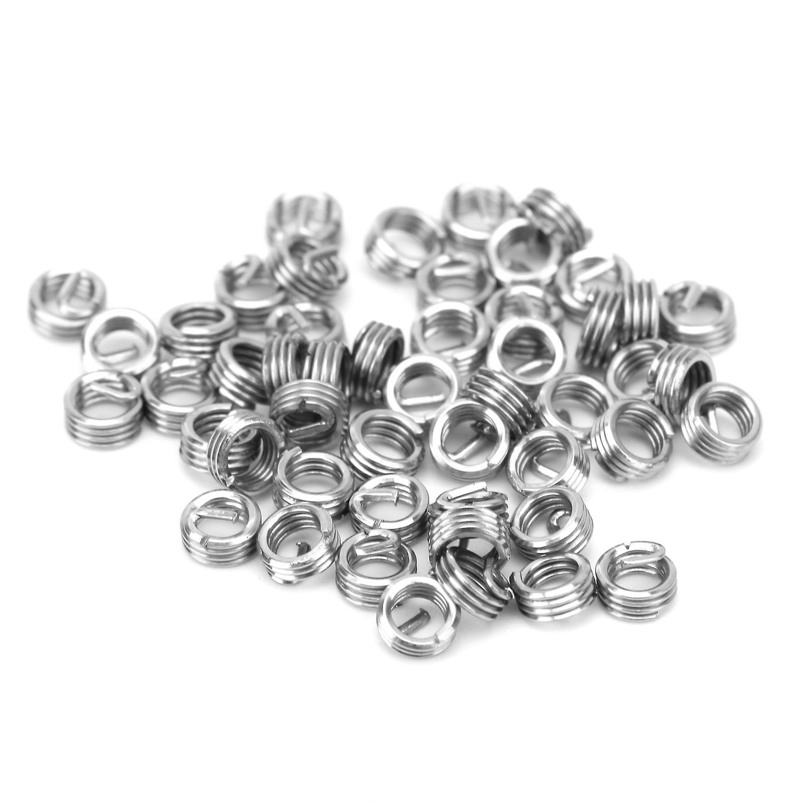 50pcs Wire Thread Insert Stainless Steel Screw Hole Repairing Trimming Set Us Unit 2561d