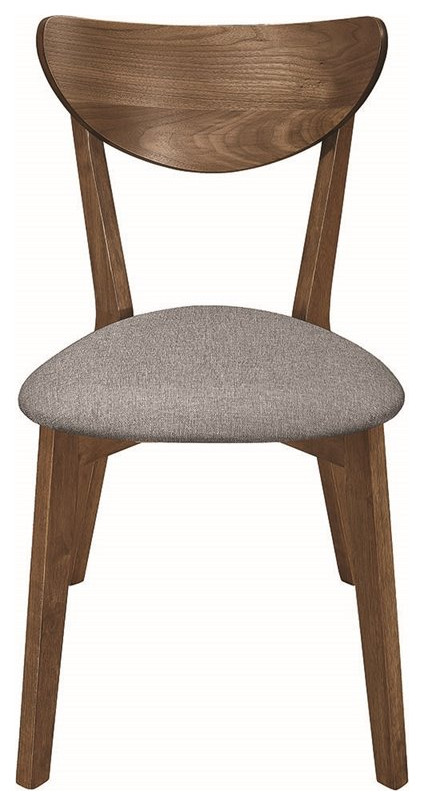 Coaster Alfredo Open Back Wood Dining Chairs in Walnut   Midcentury   Dining Chairs   by Homesquare  Houzz