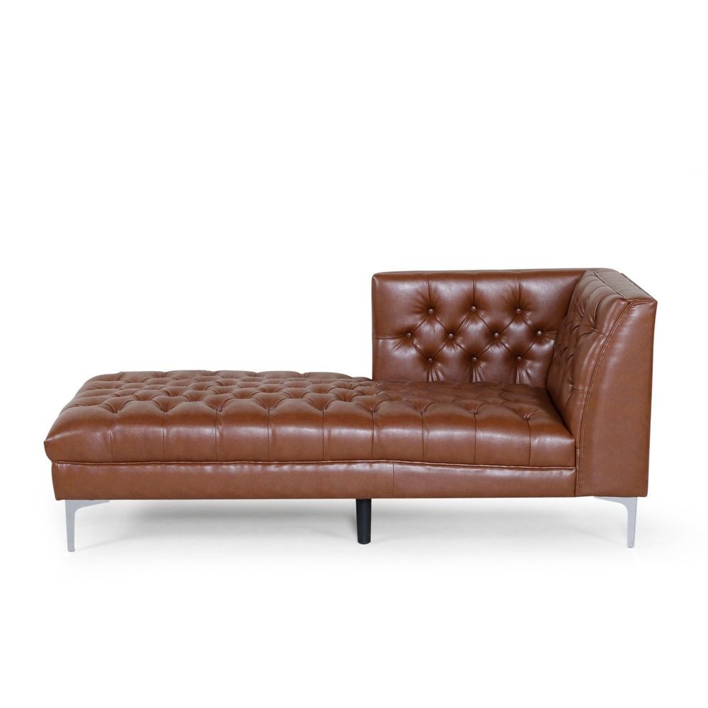 Tignall Contemporary Tufted One Armed Chaise Lounge by Christopher Knight Home   31.00\