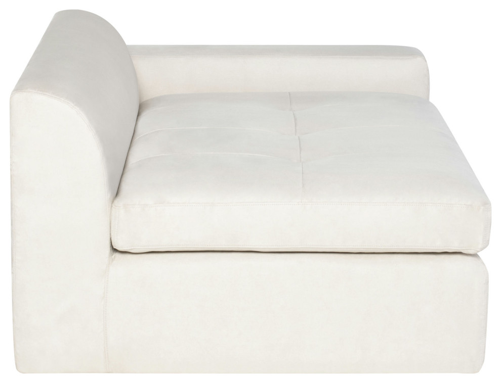 Lola Champagne Microsuede Fabric Modular Sofa  Hgsn348   Transitional   Armchairs And Accent Chairs   by Kolibri Decor  Houzz