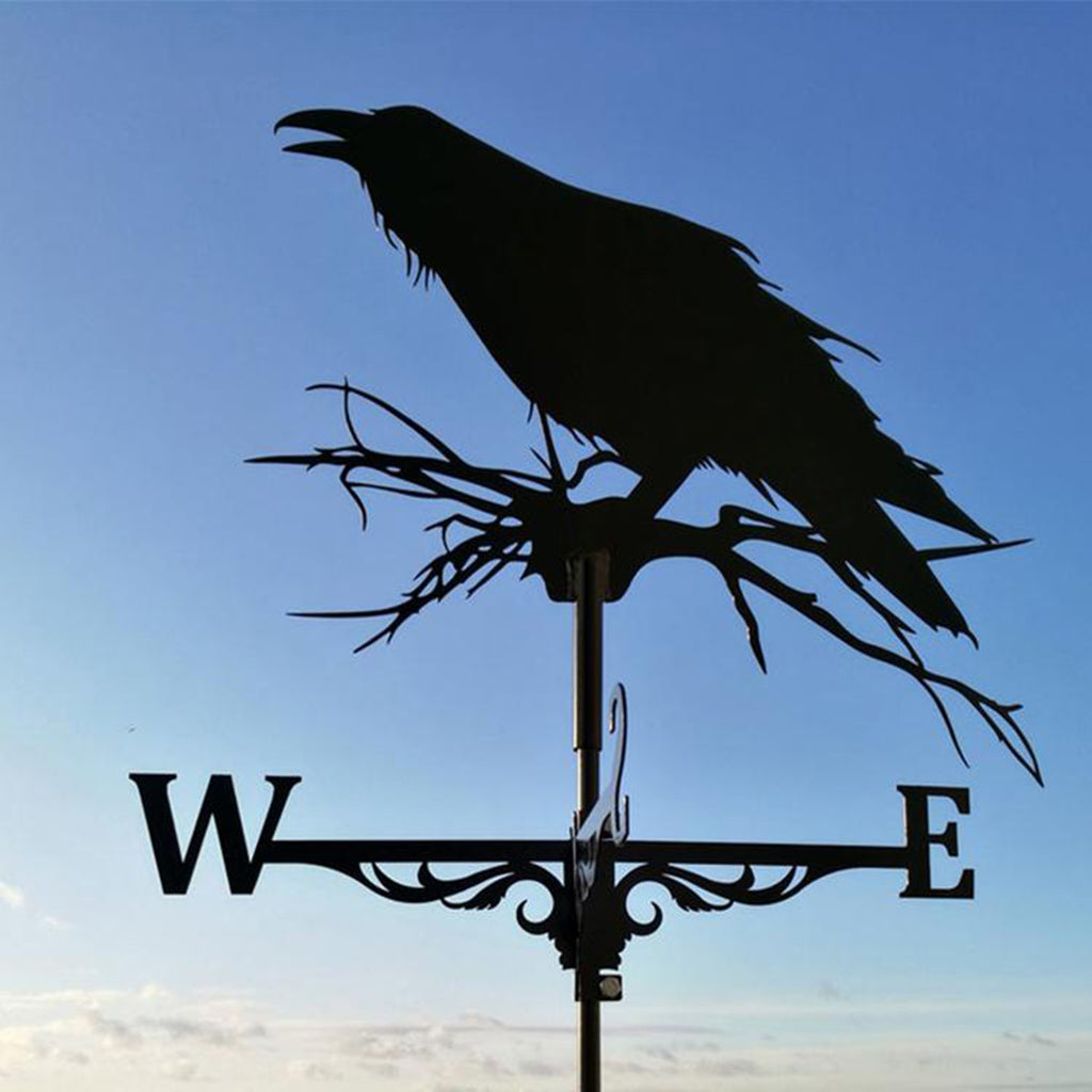 Weather Vane with Scene Garden Measuring Tool Crow